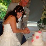 bruidstaart met royal icing spuitwerk krullen en swirls