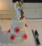 bruidstaart met royal icing spuitwerk krullen