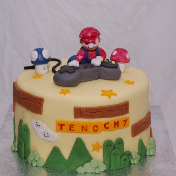 super mario game taart