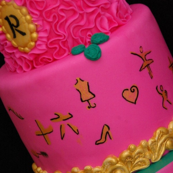 roze sweet sixteen taart