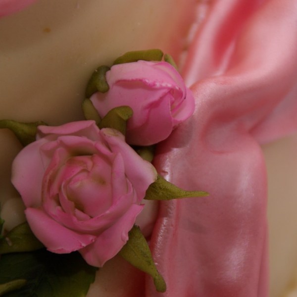 bruidstaart met "echte" rozen