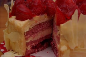 aardbeien taartenkunst met aardbeien