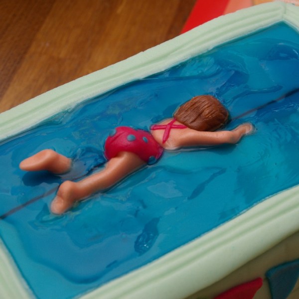 afzwemmen zwemdiploma A taart