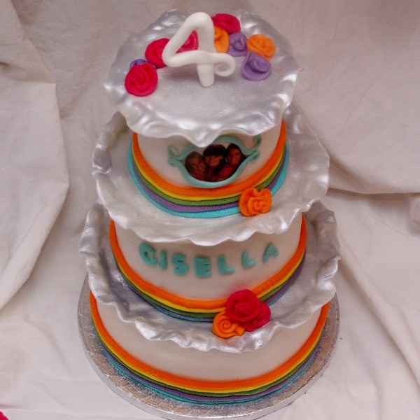 K3 stapeltaart met ruffled edges