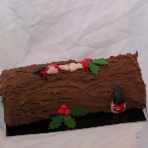 bûche de noël / boomstam in zombie thema