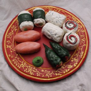 sushi taart (cakebons/marsepein) TAART & kUNST rotterdam nesselande