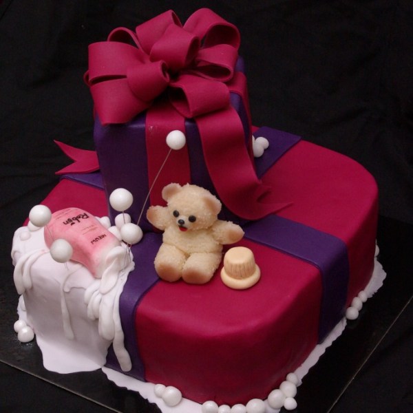 Robijnen huwelijksjubileum bruidstaart