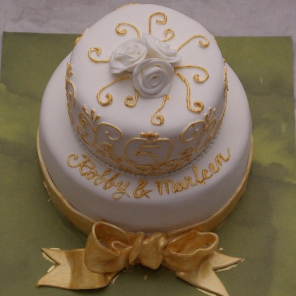 klein bruids taartje