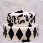 zwart witte bruidstaart