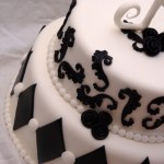 zwart witte bruidstaart