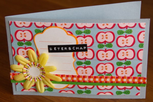 kaartje met servettentechniek