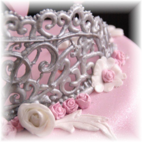 tiara van royal icing zilveren tiara gespoten met royal icing