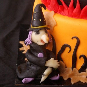 heksentaart heks van marsepein