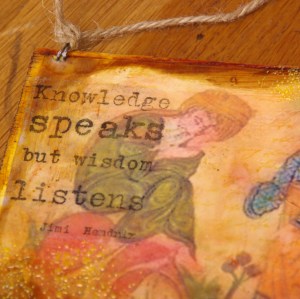 Jimi Hendrix, Plato, Aristoteles en Socrates mixed media