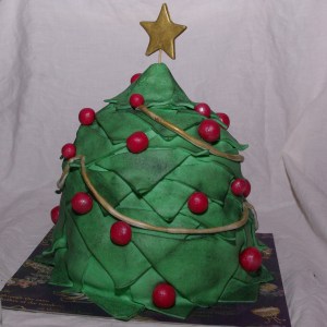 chocolate mudcake kersttaart
