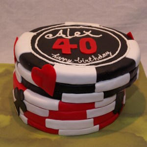 poker fiches taart