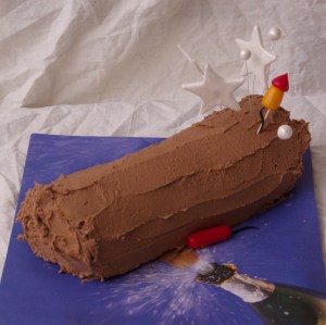 boomstammetje nieuwjaarthema boomstam taartje