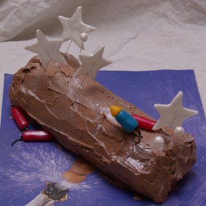 eindejaarsactie taartje boomstammetje