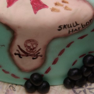 piratentaart met schatkaart / landkaart pirate cake