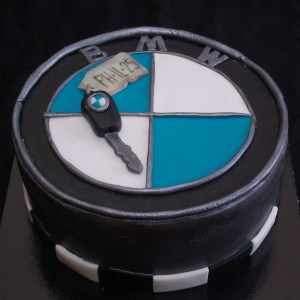 bmw taart met autosleutel