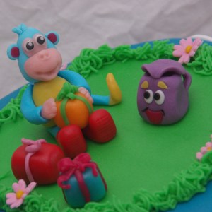 Dora rugzak boots taart