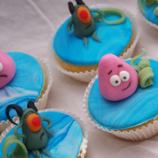spongebob patrick plankton cupcakes