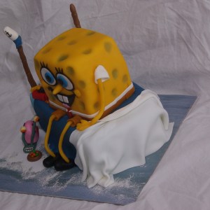 spongebob and gary cake