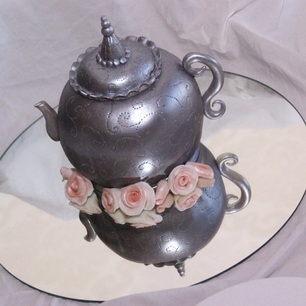 zilveren theepot taart