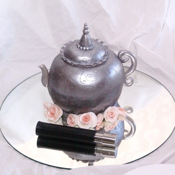 zilveren theepot taart