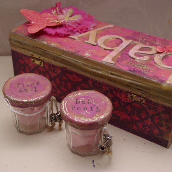 baby memorybox, mixed media gebruiksvoorwerp rotterdam nesselande taartenkunst voor comfy cosy