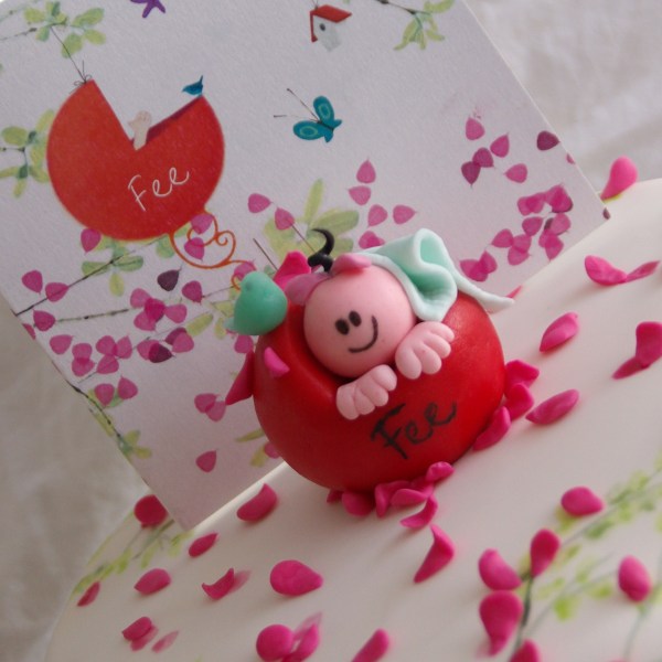 geboortekaartje taart met bijpassend meppertje