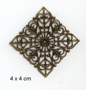 metalen ornament voor scrap en mixed media