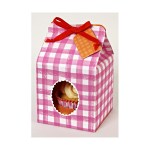 cupcake box pink gingham