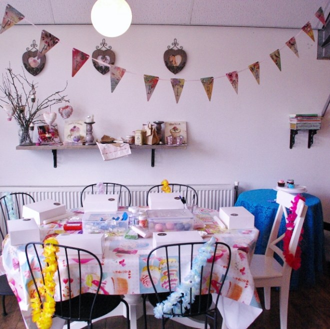 kinderfeestje workshop cupcakes taart en kunst zevenhuizen