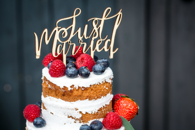 640 Rustic Chique taarttopper just married_73238