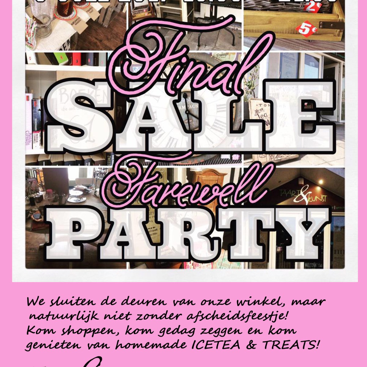 Uitnodiging Final Sale Farewell Party